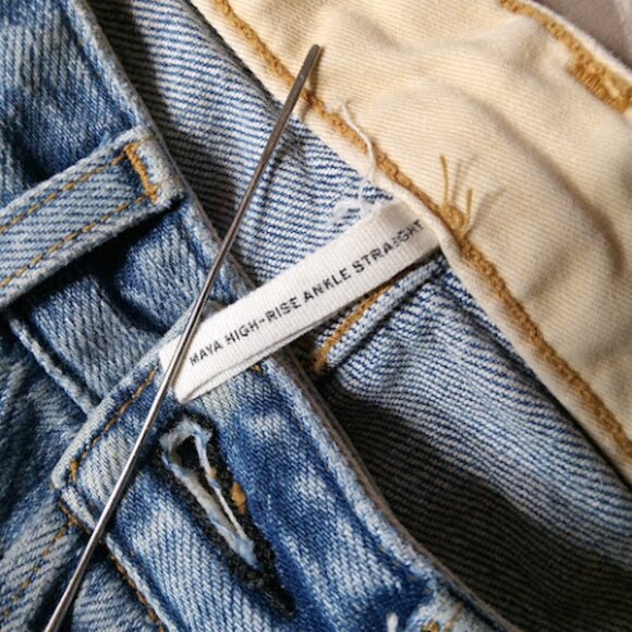 RAG & BONE | Maya Straight Leg Ankle Crop Button Jeans Whiskered Made In USA 27 - Picture 12 of 16